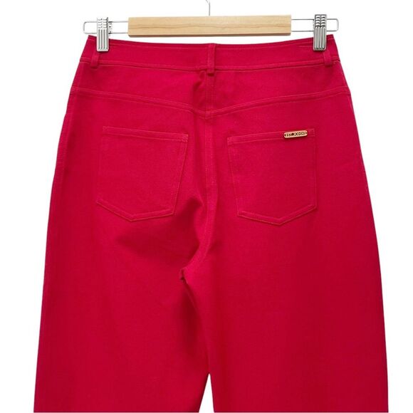 Vintage St. John Sport Pants Red Straight Leg Stretch Trouser Women’s Size 2 - Picture 7 of 12